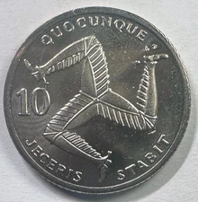 1992 Isle of Man 10 Pence, UNC/BU