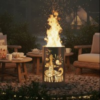"Feuertonne / Feuerkorb Mit Motiv \" Leuchtturm-Moin Moin \" "