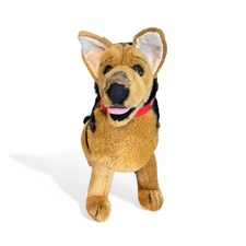 Stuffins German Shepard Plush Realist Dog Puppy W Collar Vintage 1998 K-9
