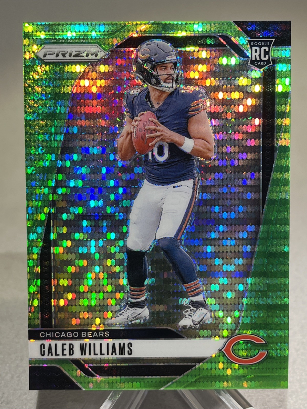 2024 Panini Prizm Rookies Caleb Williams Neon  Green Pulsar Rookie RC #301 Bears