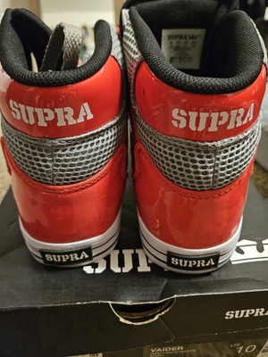 SUPRA Vaider Colorblock Grey Red White High Top Lace Up10  display picture 1