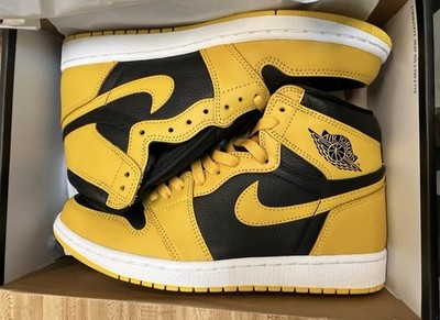Air Jordan 1 Retro High OG Pollen Yellow Black White Leather 2021