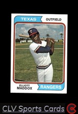 Texas Rangers Elliott Maddox #401 Topps Baseball Near Mint or Better