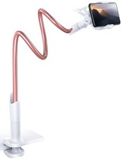 Lamicall Phone Holder Bed Gooseneck Mount - Cell Clamp Clip Rose Gold