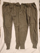 2 German Army Surplus Green Extreme Cold Weather Long Johns Underwear 