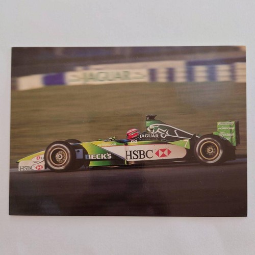 F1 Jaguar Racing Driver Cards Eddie Irvine Set of 2 Vintage 16x11.5cm - Picture 3 of 5