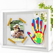 Hzorille Horizontal Family Handprint Kit, Landscape 3D 13.2X9.6, White
