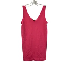 Yelete Womens Tank Top V-Neck Pink One Size Fits All New