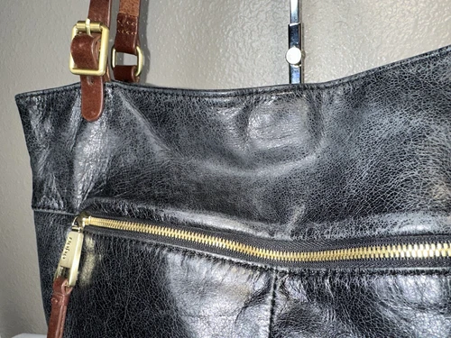 Hobo International Lennox Black Leather Tote Bag - Picture 6 of 12