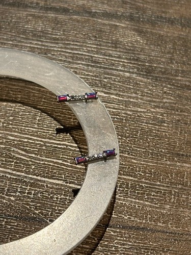 Stud Earrings Bomb Party Fashion Jewelry Chic RBP 925 Sterling Silver - Picture 3 of 10