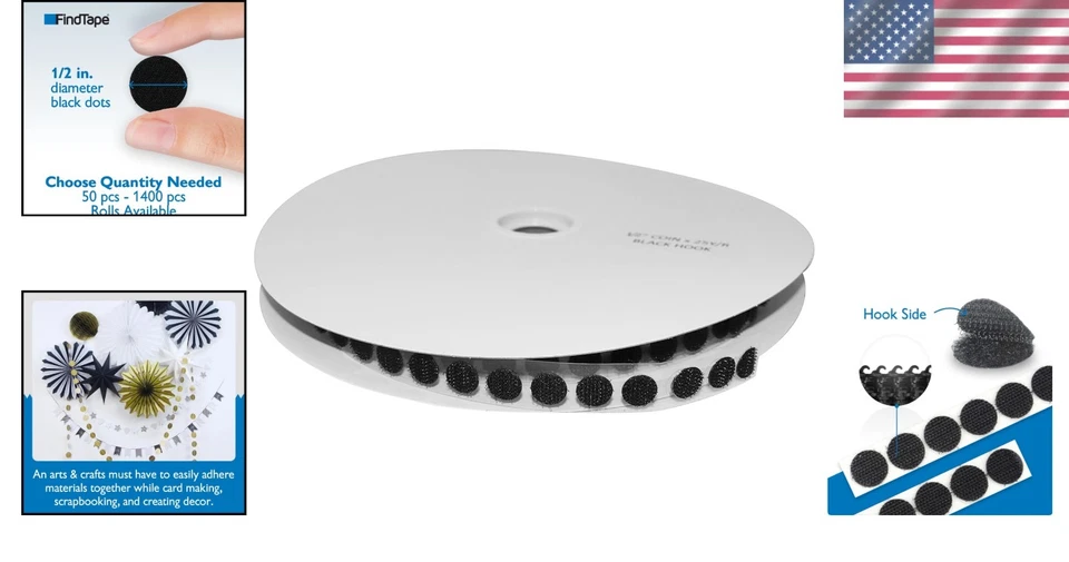 Classrooms Essential: Black Hook Dots 1440 Pcs - Image 2 of 4