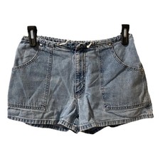 Vtg Hydraulic Jeans Denim Shorts 7/8 Cotton Drawstring Waist Y2K 90 s