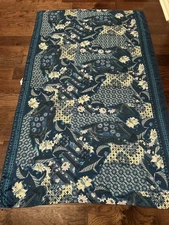 Victoria's Secret Silk Blue Print Sarong One Size w/Bead Detail