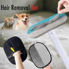 Pet Hair Removal Set Tool Reusable Static Removal Gloves Double Sided Grooming