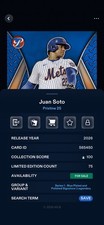 Juan Soto Digital Bunt Pristine Blue Plated And Polished Auto Legendary 75