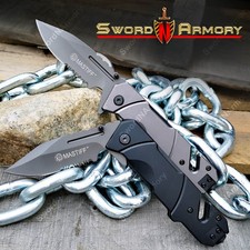 Cuchillo táctico de apertura asistida plegable Mastín Rescate 7CR17MOV hoja de acero BK