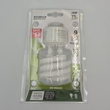 Feit Electric Ecobulb GU24 75W Equivalent 18W CFL Light Bulb Soft White NIP