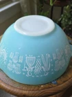 Vintage PYREX 442 Amish Butterprint Turquoise Cinderella Mixing Bowl 1.5 Qt