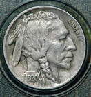 1920 Buffalo Nickel AU Full horn