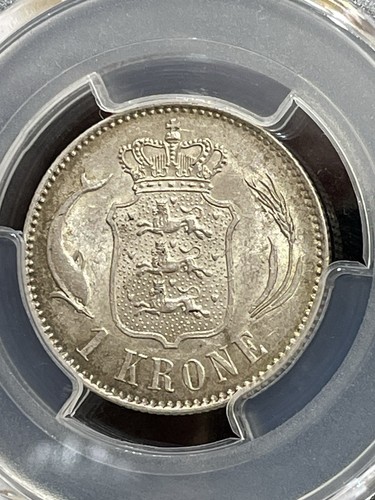 DENMARK 1876 ONE KRONE PCGS MS63 VERY HIGH CATALOG VALUE IN UNCIRCULATED