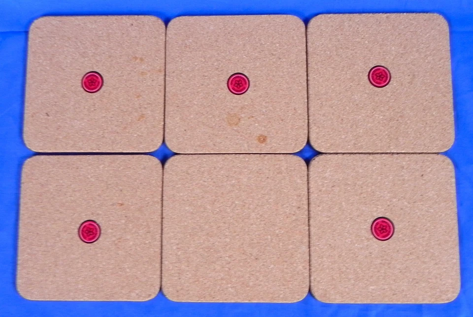 Juego de 6 Posavasos de Vacaciones Pimpinela "Candy Sticks", Cuadrados de 4-1/8", en Caja Exc. Foto 3 de 4