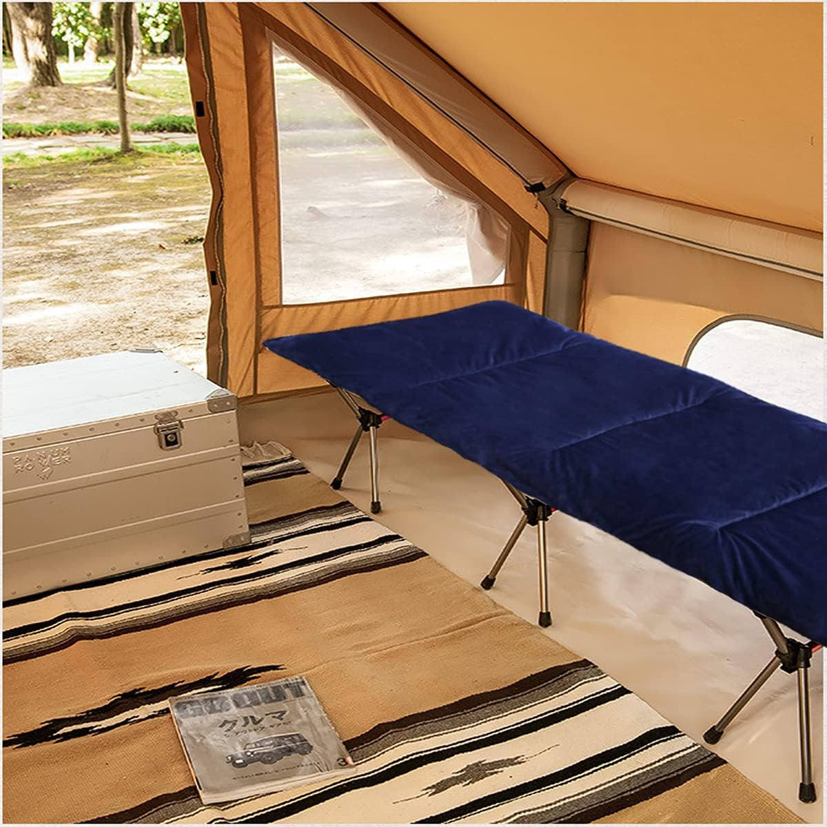 Colchoneta per Acampar Gruesa Microfibra Suave y Comoda Ligera Plegable Adulto foto 5
