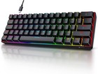 KOORUI Gaming Keyboards, 60% Mechanical Keyboard 26 61 keys-wired, Red Switch 