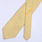 Salvatore Ferragamo Tie Silk Necktie Bug on Yellow w/Tag