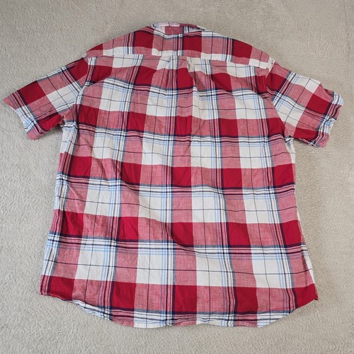 US Polo Assn Shirt Mens 2XL Red White Blue Plaid Stretch Button Down Casual - Picture 14 of 15