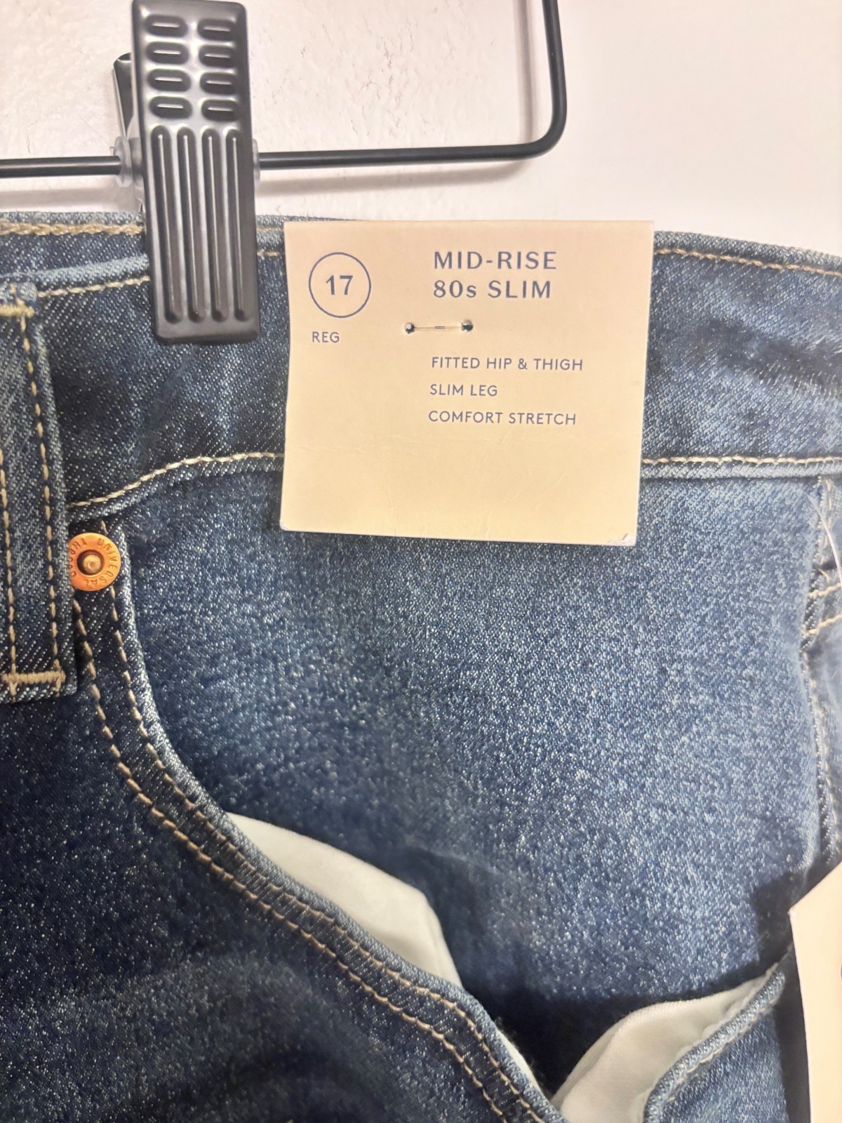 NWT Universal Thread 80s Button Fly Stretch Slim … - image 4