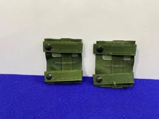 Pair of MOLLE II Olive Drab Pouches with ALICE Clip Compatibility