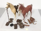 1960s MARX JOHNNY WEST SET OF TWO HORSES CLEAN NO BREAKS w ACCESSORIES LOT #85