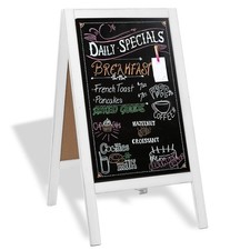 Wooden A-Frame Sign with Eraser  Chalk - 40 x 20 Inches white