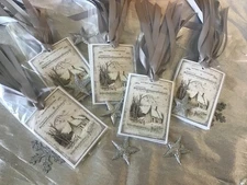 CHRISTMAS Let it Snow  GIFT Tags Mica Flakes Glitter 8