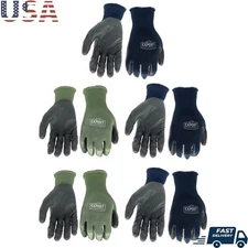 Nitrile Dipped Gardening Gloves 5 Pack Elastic Knit Wrist Touchscreen Technology