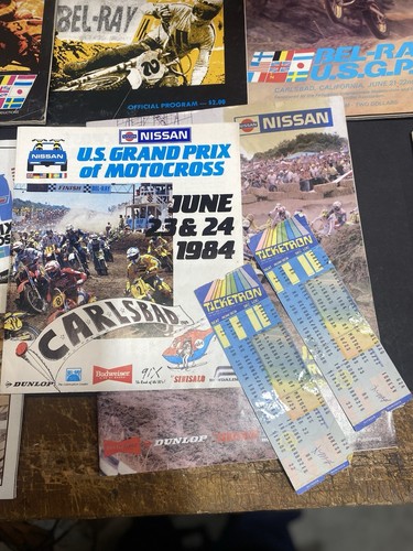 10-Vintage USGP Motocross Programs And Ticket Stubs 1978 79 80 82 83 84 85 86.. - Picture 10 of 18