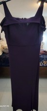 Evening gown stretchable size 6 plum color