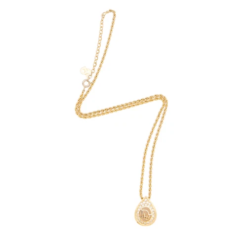 Collier larme en cristal Dior vintage