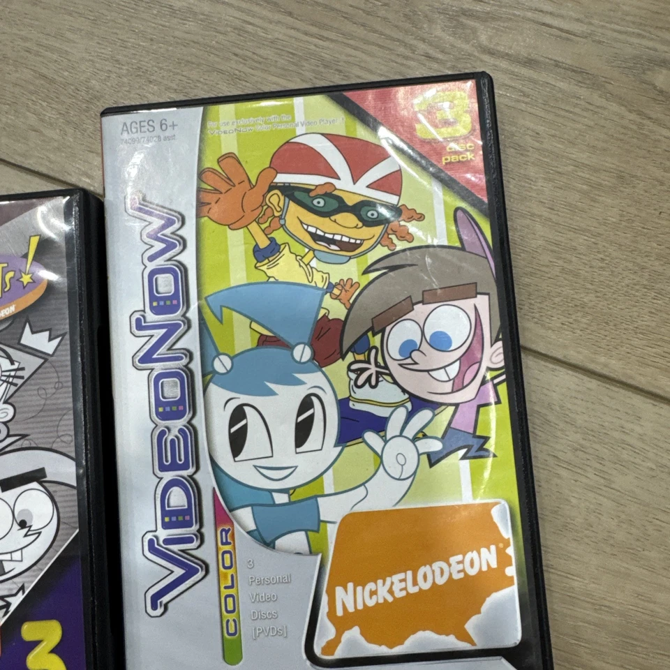 Lote de videos ahora color Nickelodeon paquete de 3 discos Rocket Power padres bastante extraños Foto 2 de 4
