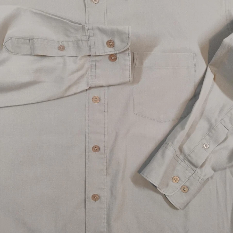 Рубашка мужская Botany 500 17 34/35 серая с длинным рукавом платье на пуговицах передний карман - Изображение 4 из 4