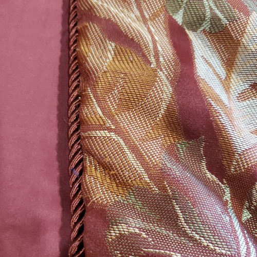 JCP Home Comforter Queen 92x96 Jacquard Red Gold Leaf Botanical Elegant Bedding - Picture 14 of 18