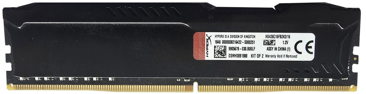 Kingston HYPERX FURY 16GB DDR4 2666MHz Desktop Gaming Memory RAM