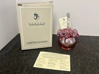 1996 Fenton Family Signature Series Star Flower Pearl Cranberry Basket w/BOX