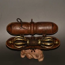 Nepal Purple Copper Box Contains Diamond Pestle and Magic Tools