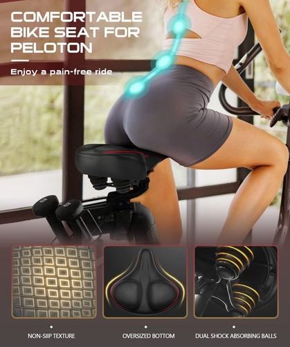Oversized Bike Seats for Peloton Bike, Extra Wide Bicycle Seat for Men & Wome... - Picture 2 of 7