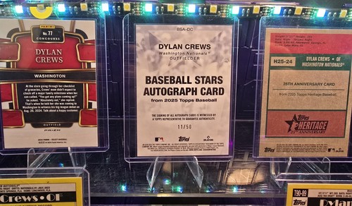 2024-2025 MLB Nationals Dylan Crews /50 Auto MIT SP, Parallel & #D RC Karten Lot - Bild 4 von 7