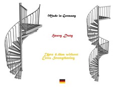 Outdoor Spiral Staircase Kit Hot-dip Galvanized Heavy Duty Fire Escape to 4.46m