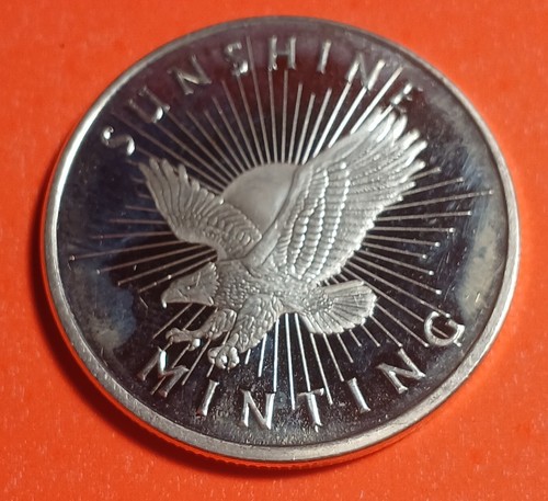 1 FEINUNZE .999 FEINSILBER RUND VON SUNSHINE MINT SILBERBARREN MELKEN !!!!!