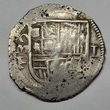 1607-1617 Mexico Cob 1 Real Assayer F Scarce High Grade Silver Colonial *M122