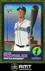 Julio Rodriguez RC 2022 Topps Heritage 28/73 Chrome Black Border Refractor